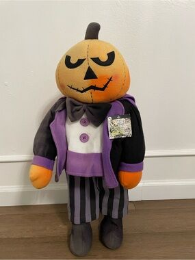 24” Vintage Kmart Pumpkin Vampire Porch Kid Halloween